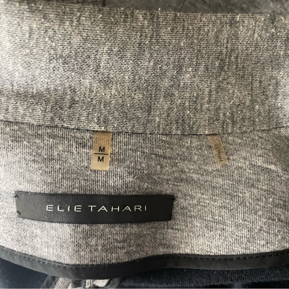Elie Tahari Grey Zipper Sporty Mandarin Collar Jacket M - Picture 10 of 10